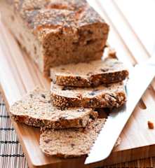 Pão com gérmen de trigo e passas