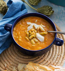 Verdinas con bacalao en cocción lenta