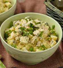 Smetanové rizoto s modrým sýrem a ořechy