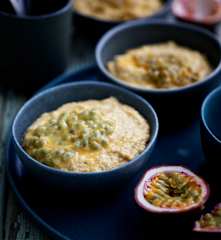 Mousse de maracujá e gengibre