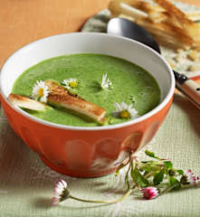 Erdäpfel-Bärlauchsuppe