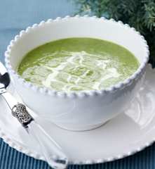 Creme de agrião e curgete