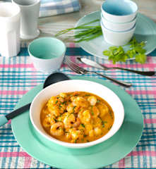 Estofado de marisco con leche de coco (Moqueca de Camarão)