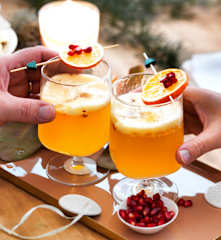 Punch pétillant à la clémentine et à la grenade