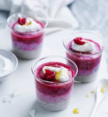 Raspberry ombré chia parfait (Post-natal)