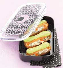 Eclairs à la truite en glaçage wasabi