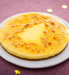 Tarta de crema catalana a la naranja