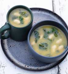 Spring Greens Soup with Beans