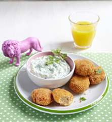 Hähnchen-Nuggets mit Gurkendip