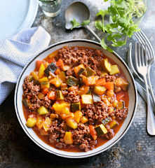 Ratatouille aux merguez