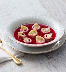 Borscht with Polish dumplings