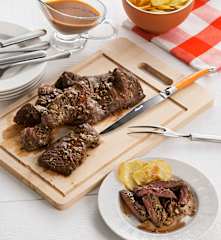 Entraña de ternera al chimichurri