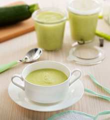 Puré de arroz y calabacín con pavo