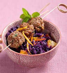 Pulpety wołowe z czerwoną kapustą