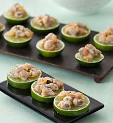 Berberechos al vapor con lima