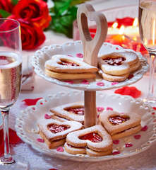 Biscuits d'amour aux fraises