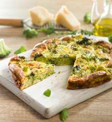 Frittata de brócoli con hierbas aromáticas