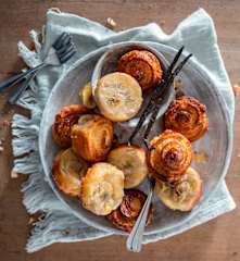 Kouign-amann aux bananes et à la vanille