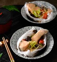 和風蒸鮭魚