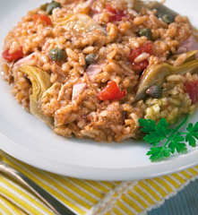 Riso integrale al tonno e carciofi