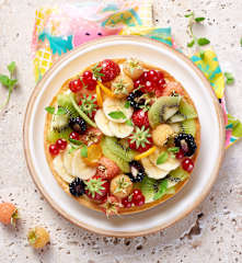 Tarte aux fruits à la crème mousseline