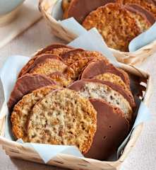 Rendas de amêndoa e chocolate