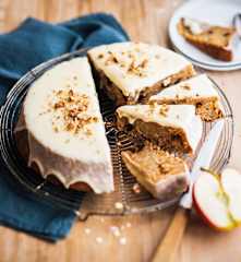 Gâteau courge, pomme et flocons d'avoine