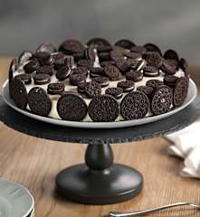 Tarta de galletas negras