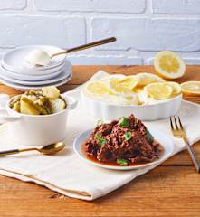 Bistec en pasilla con papas, nopales y tiramisú rápido TM6