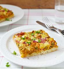 Pizza mit Reismehlteig