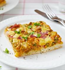 Pizza con masa de harina de arroz (sin gluten)