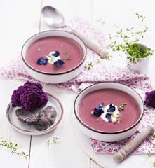 Zupa krem z fioletowych warzyw