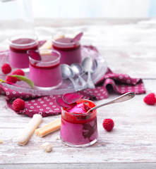 Pannacotta betterave-framboise