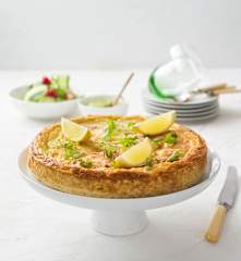 Baked salmon cheesecake