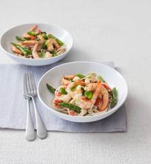 Chilli lime prawns with soba noodles