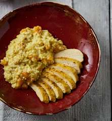 Risoto de especiarias com frango