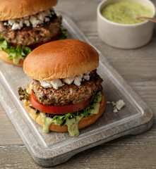 Lamb Burgers with Garlic Herb Mayo