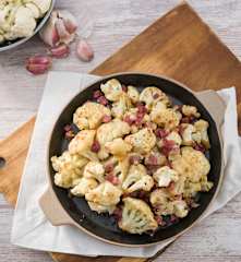 Coliflor salteada para dos