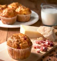 Muffins de beicon y queso (sin gluten)