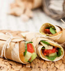 Piadine con salmone affumicato