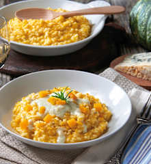 Risotto alla zucca e Roquefort