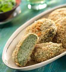 Hamburger impanato di tacchino e spinaci