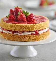 Bolo fresco de morango