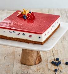 Bavarois pêche et fruits d'été