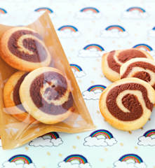 Biscuits spirales chocolat-vanille
