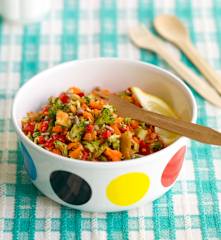 Quick rainbow salad