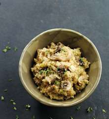 Risoto de quinoa e frango