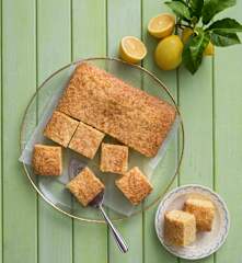 Lemon and coconut blondies