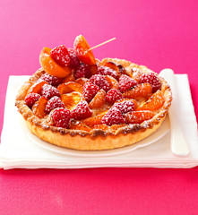 Tarte abricot-framboise