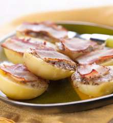 Käsekartoffeln vom Backblech